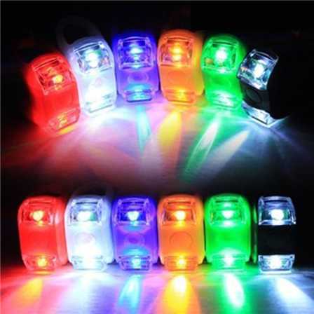 Bicycle LED Tail Lights Frog Lights Waterproof Silicone Color Warning Lights Riding Equipment
