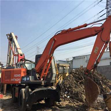 Used Wheeled Excavator Hitachi EX160WD-1 For Sale