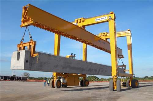 Customized 100 Ton Rubber Tired Gantry Crane Price For Sale