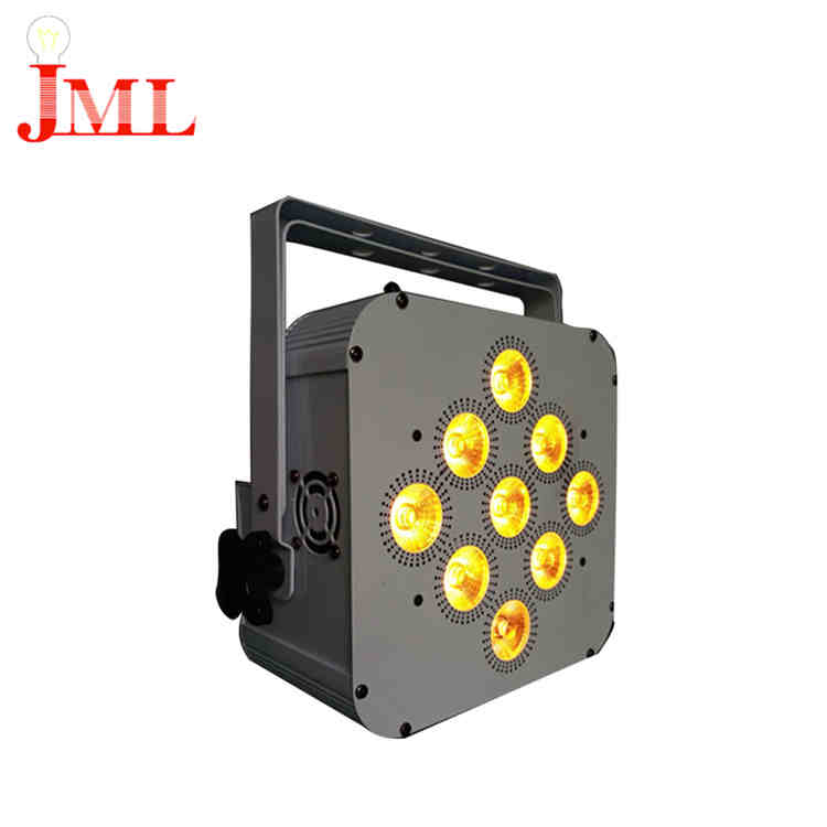 Wedding dj uplight 9*12W RGBWA-UV wireless led par lights