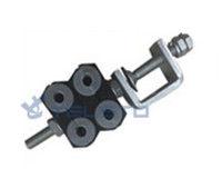 Optic fiber clamp for optic cable and power cable, double ty