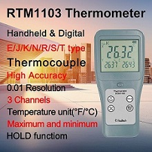 RTM1103 Portable 3 Channels Thermocouple Thermometer Digital