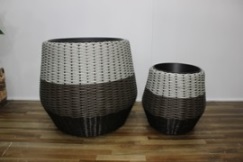 Wicker planter - CH2704G-2MC02