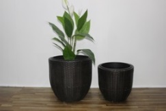 Wicker planter - CH2789A-2DBR