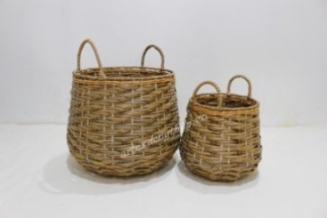 Round wicker storage baskets - CH3776A-2MC