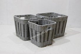 Rect wicker storage basket-CH3837A-3MC