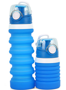 Portable foldable silicone water bottle micro filter
