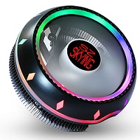 RGB CPU Cooler LED Air Heatsink Universal AMD PC Processor C