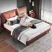 Bedroom Furniture Luxury Platform King Size Storage Leather