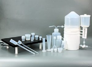 PTFE reagent bottles for trace element analysis