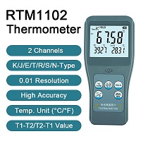 2 Channels K-type Thermocouple Thermometer RTM-1102