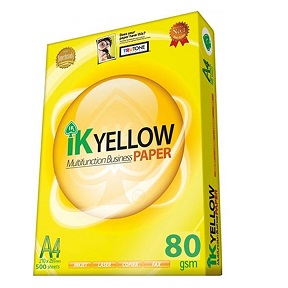 Ik yellow A4 80 gsm multipurpose copy paper