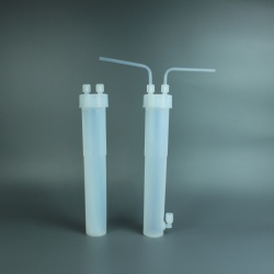 PFA customizable double-neck reaction bottle