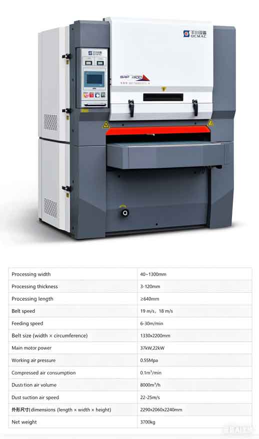 Thickness-setting series sanding machine (floating down)